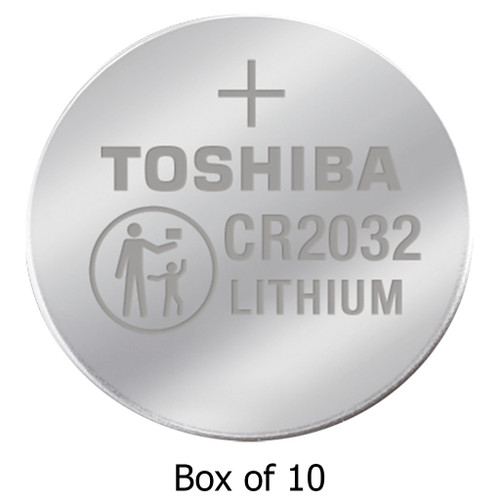 Toshiba CR2032 3V lithium coin cell batteries 10-pack
