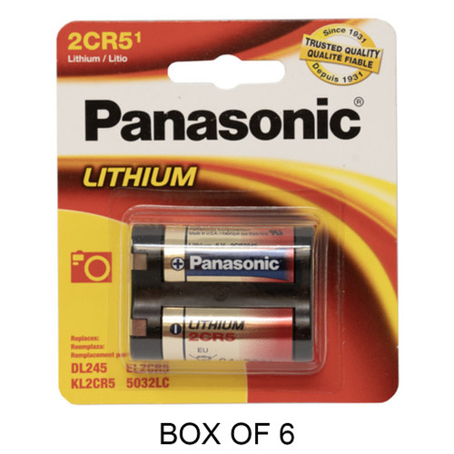 6-Pack 2CR5 Panasonic 6 Volt Lithium Battery