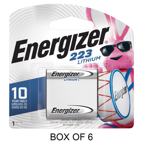 6-Pack Energizer CRP2 (223A) 6 Volt Lithium Batteries