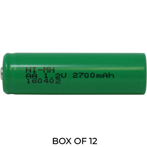 Power Portable 12-pack AA NiMH 2700 mAh rechargeable batteries