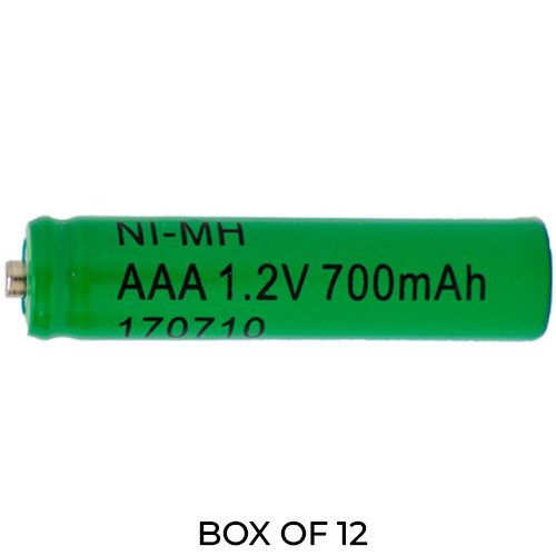 12-Pack AAA NiMH 700 mAh Rechargeable Batteries