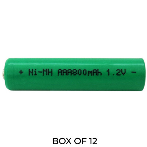12-Pack AAA NiMH 800 mAh 1.2 Volt Batteries