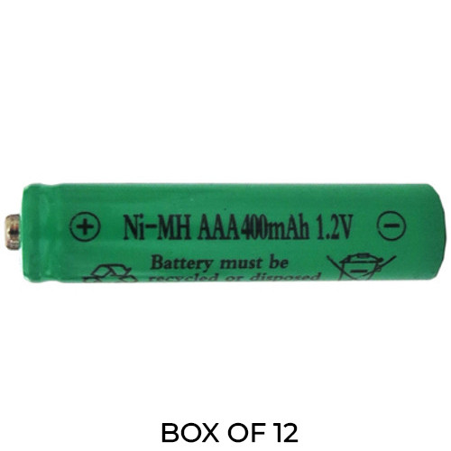 12-Pack AAA NiMH 400 mAh Rechargeable Batteries