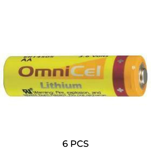 OmniCel ER14505 3.6V AA primary lithium batteries 6-pack