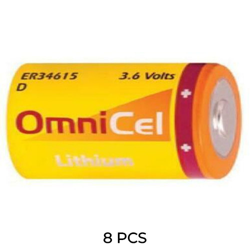 8-pack Omnicel ER34615 3.6V D primary lithium batteries