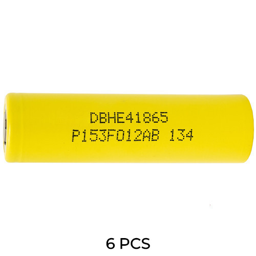6-Pack 18650 HE4 3.6 Volt Lithium Ion Batteries (2500 mAh)