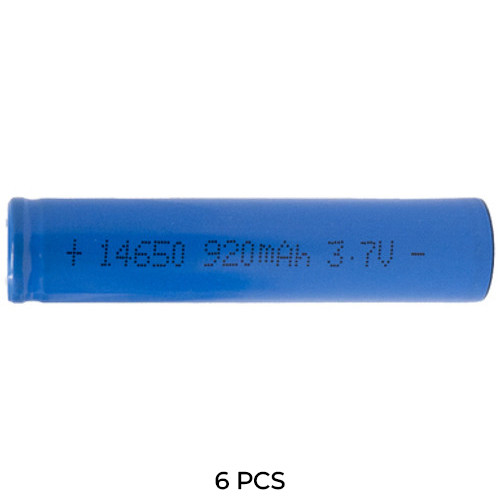 6-Pack 7/5 AA 3.7 Volt Lithium Ion 14650 Batteries (920 mAh)