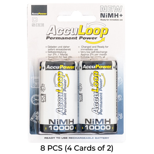 AccuPower AccuLoop D 10000mAh NiMH rechargeable battery pack