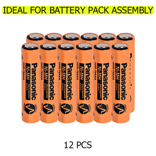 12-pack Panasonic AAA NiMH 700 mAh flat top rechargeable batteries