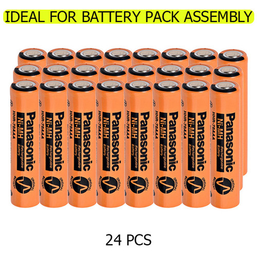 24-pack Panasonic AAA NiMH 700mAh flat top rechargeable batteries