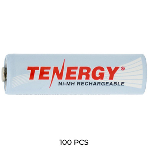 100-Pack AA Tenergy NiMH 2500 mAh Rechargeable Batteries