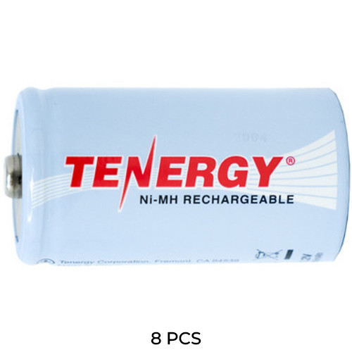 8-Pack D Tenergy NiMH 10000mAh Batteries