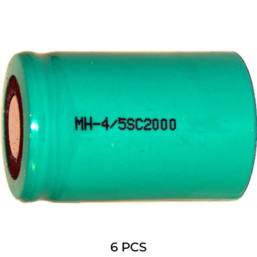 6-Pack 4/5 Sub C NiMH Batteries (2000 mAh)