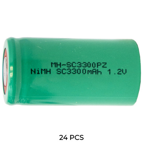 24-Pack Sub C NiMH Batteries (3300 mAh)