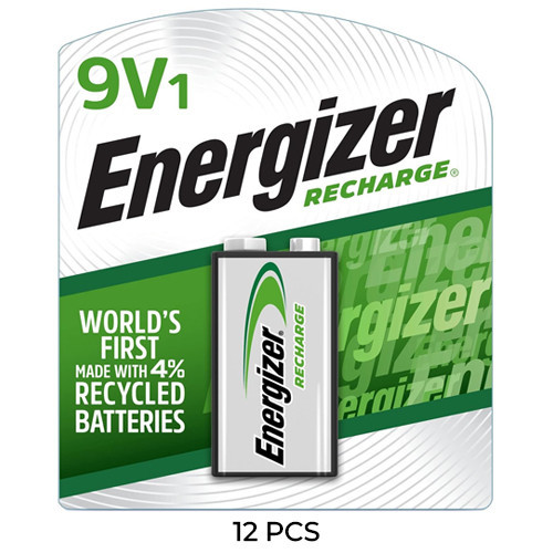 12-Pack 9 Volt Energizer Recharge 175 mAh NiMH Batteries