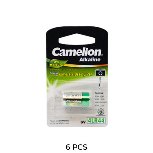 Camelion 4LR44 6 volt alkaline batteries 6-pack
