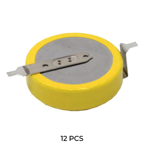 Panasonic CR2477/F2N 3V lithium coin cell battery with tabs, 12-pack