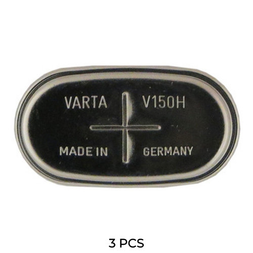 3-pack Varta V150H NiMH rechargeable button cell batteries