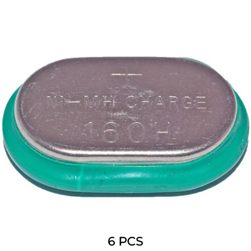 Power Portable 6-pack 160H 1.2V NiMH button batteries