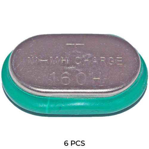 6- Pack 160H 1.2 Volt NiMH Button Batteries