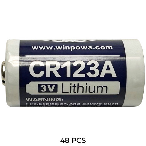 48-pack WinPow CR123A 3 volt lithium batteries