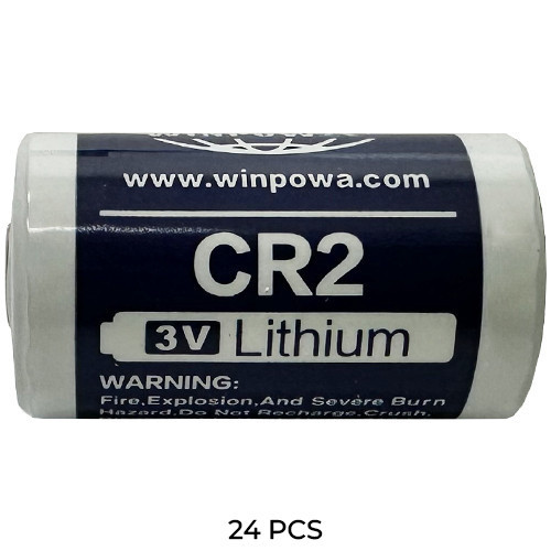 24-pack CR2 WinPow 3V lithium batteries in original packaging