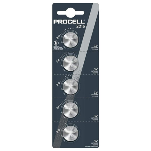 5-Pack Procell CR2016 Coin Cell Lithium Batteries