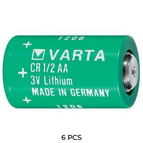 6-Pack Varta 3 Volt CR1/2 AA 950 mAh (LS14250 and ER14250) Primary Lithium Batteries