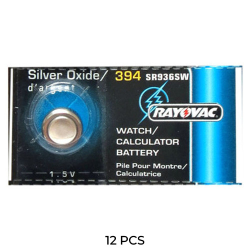 12-Pack 394 / SR936SW Rayovac Silver Oxide Button Batteries