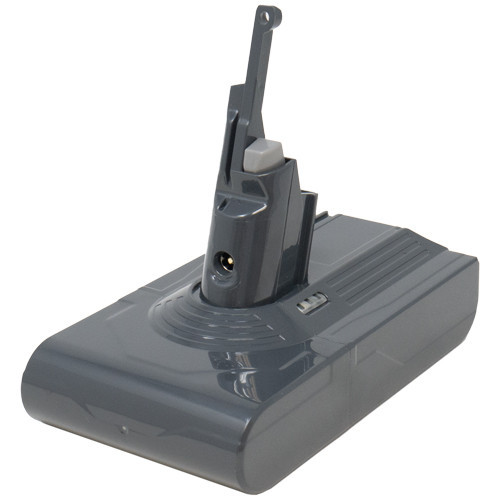 Dyson V8 21.6V battery showing product label