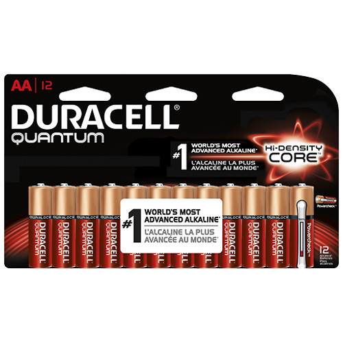 Duracell Quantum AA alkaline batteries 96-pack, model QU1500B12