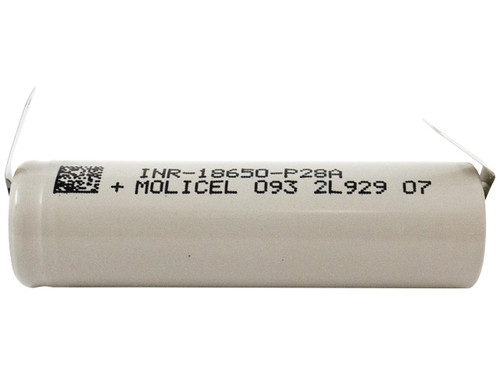 Molicel  P28A 18650 3.6 Volt Lithium Ion Battery (2800mAh) W/ Tabs