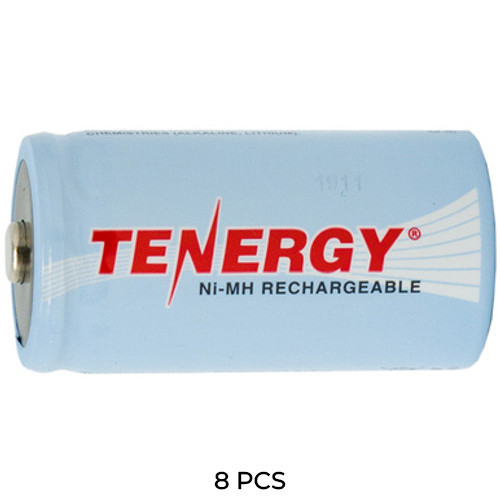 Tenergy 8-pack C NiMH 5000 mAh rechargeable batteries