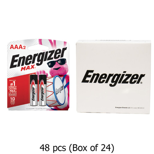 48-Pack AAA Energizer MAX E92BP-2 Alkaline Batteries (24 Cards of 2)