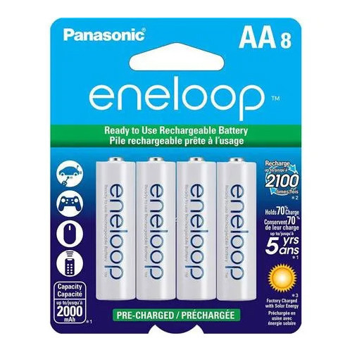 Panasonic Eneloop AA rechargeable batteries 8-pack, 2000 mAh
