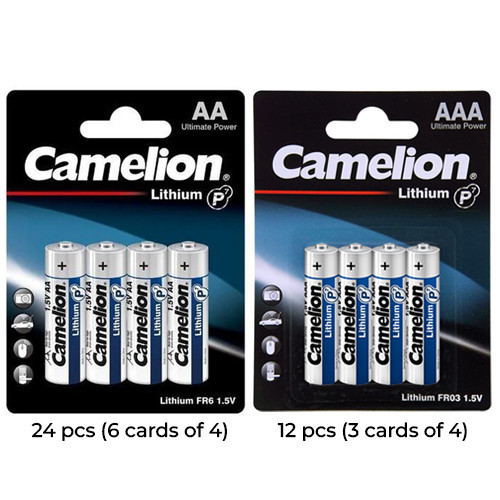 Camelion lithium AA and AAA battery combo pack