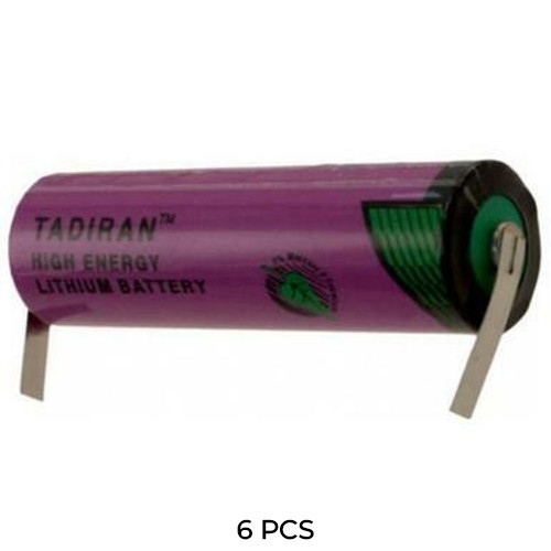 6-pack Tadiran TL-4903/S AA lithium batteries with tabs