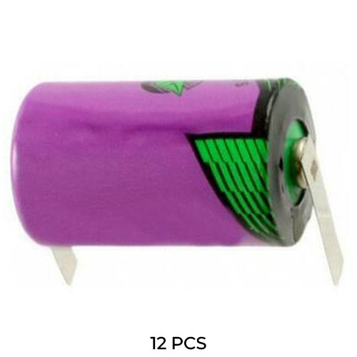 12-pack Tadiran TLL-5902/T 3.6V 1/2 AA lithium batteries with tabs