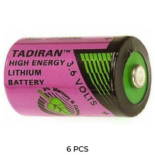 6-pack Tadiran TL-5101/S 3.6V 1/2 AA lithium batteries