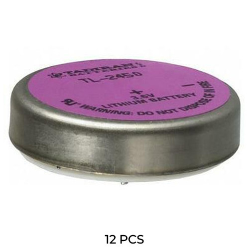 12-Pack Tadiran TL-2450/P 3.6V 0.55 Ah Lithium Batteries w/ PC Pins