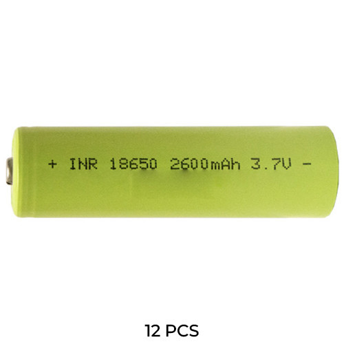 Six Lishen 18650 button top lithium-ion batteries
