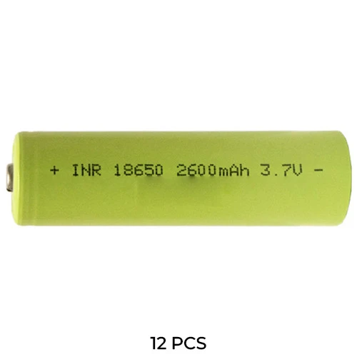 6-Pack 18650 3.6v Lishen 2600mAh li-ion Batteries (Button Top)