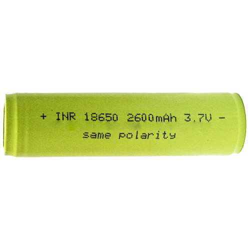 Cylindrical 18650 rechargeable battery, 3.6V 2600mAh