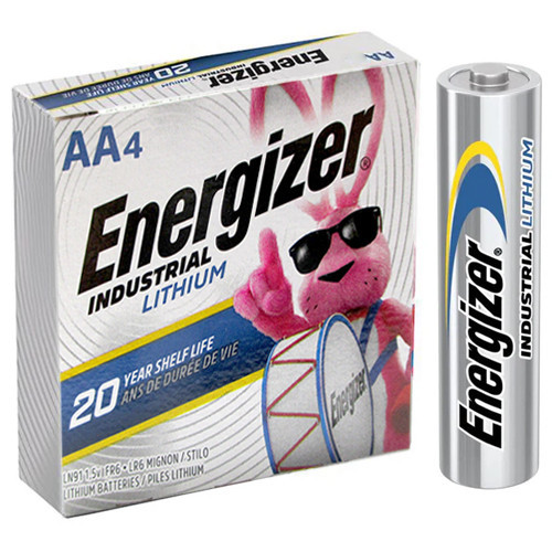 4-pack Energizer Industrial Lithium AA batteries L91