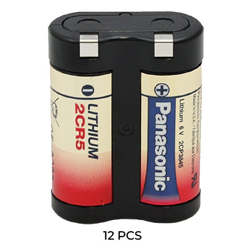 Long-lasting Panasonic 2CR5 photo lithium batteries for cameras