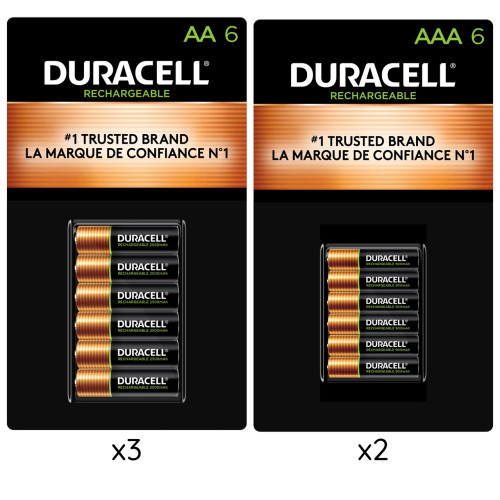 18 x AA (2500 mAh) + 12 x AAA (900 mAh) NiMH Duracell Rechargeable Batteries Combo consumer sales and volume pricing