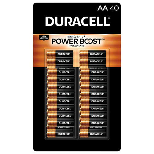 AA Duracell Coppertop Powerboost Alkaline (MN1500) Battery - (40 Pack)