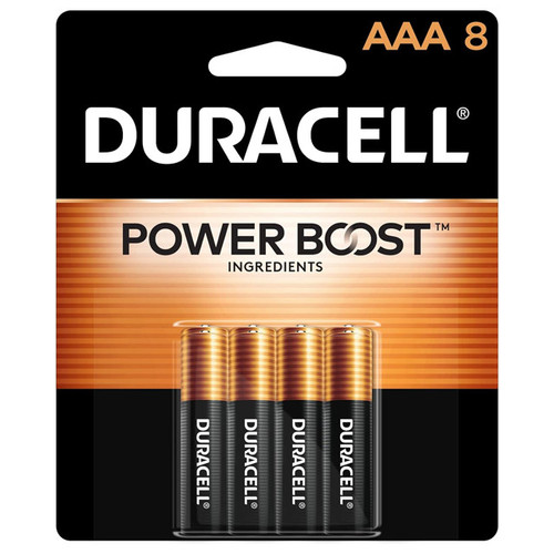 Duracell Coppertop AAA alkaline batteries 8 pack