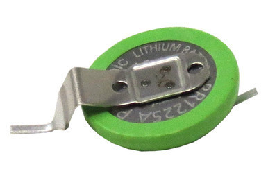 Panasonic BR1225A/HBN 3V lithium coin cell battery with horizontal pins