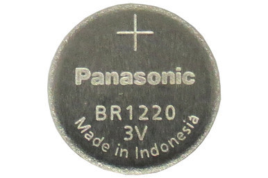 Panasonic BR1220 3V lithium coin cell batteries 5-pack in packaging